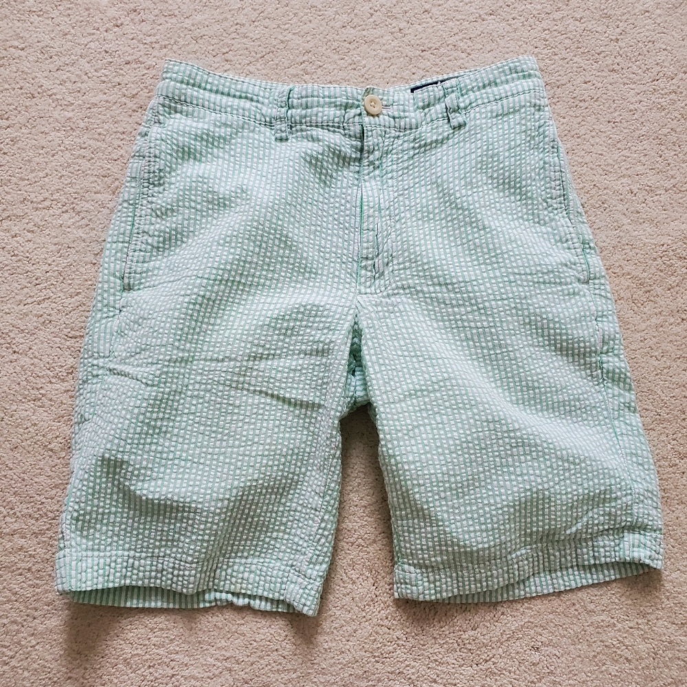 Vineyard Vines Green/White Seersucker Club Shorts sz28